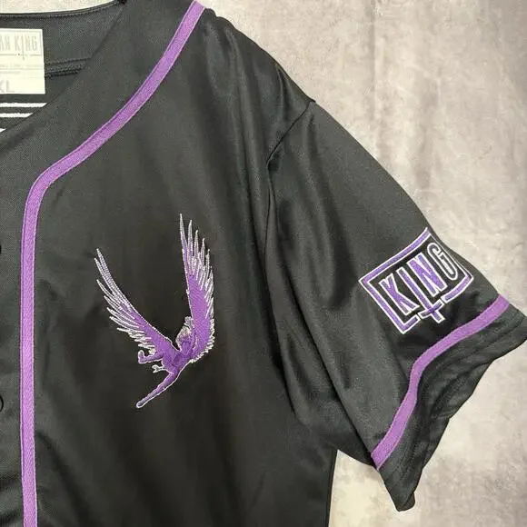 Sullivan King Demented Baseball Jersey Black Purple XX 2020 EDM Rage Size XL - Picture 3 of 8